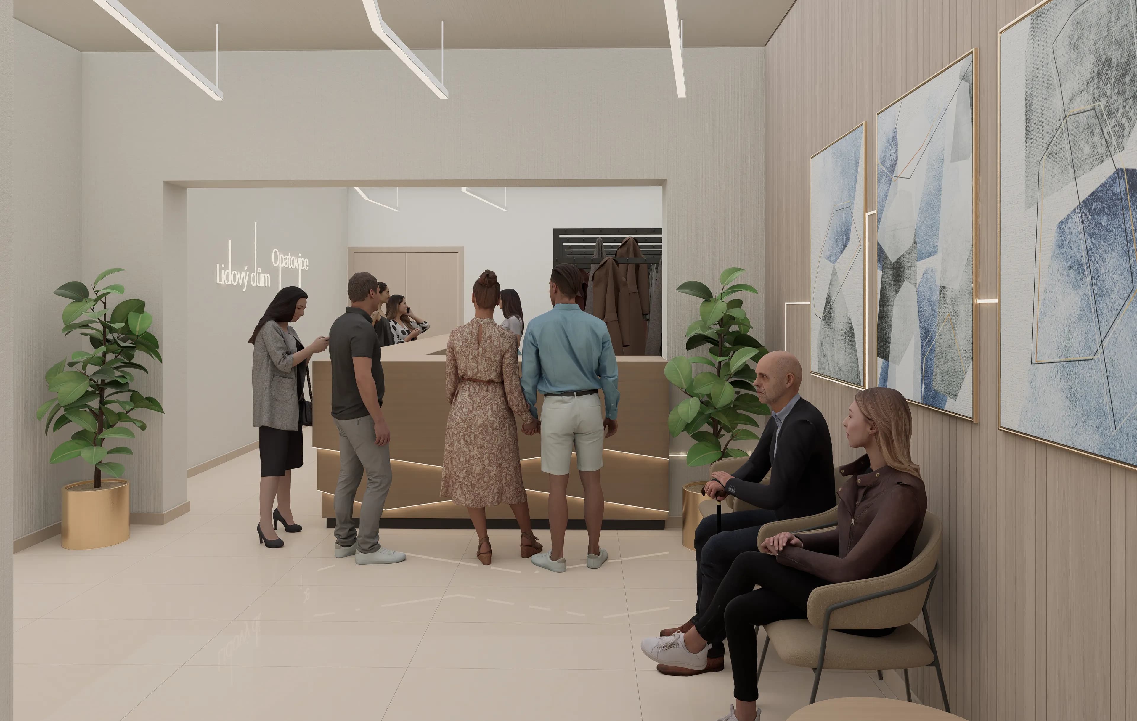 Moderní hlavní vstup se šatnou