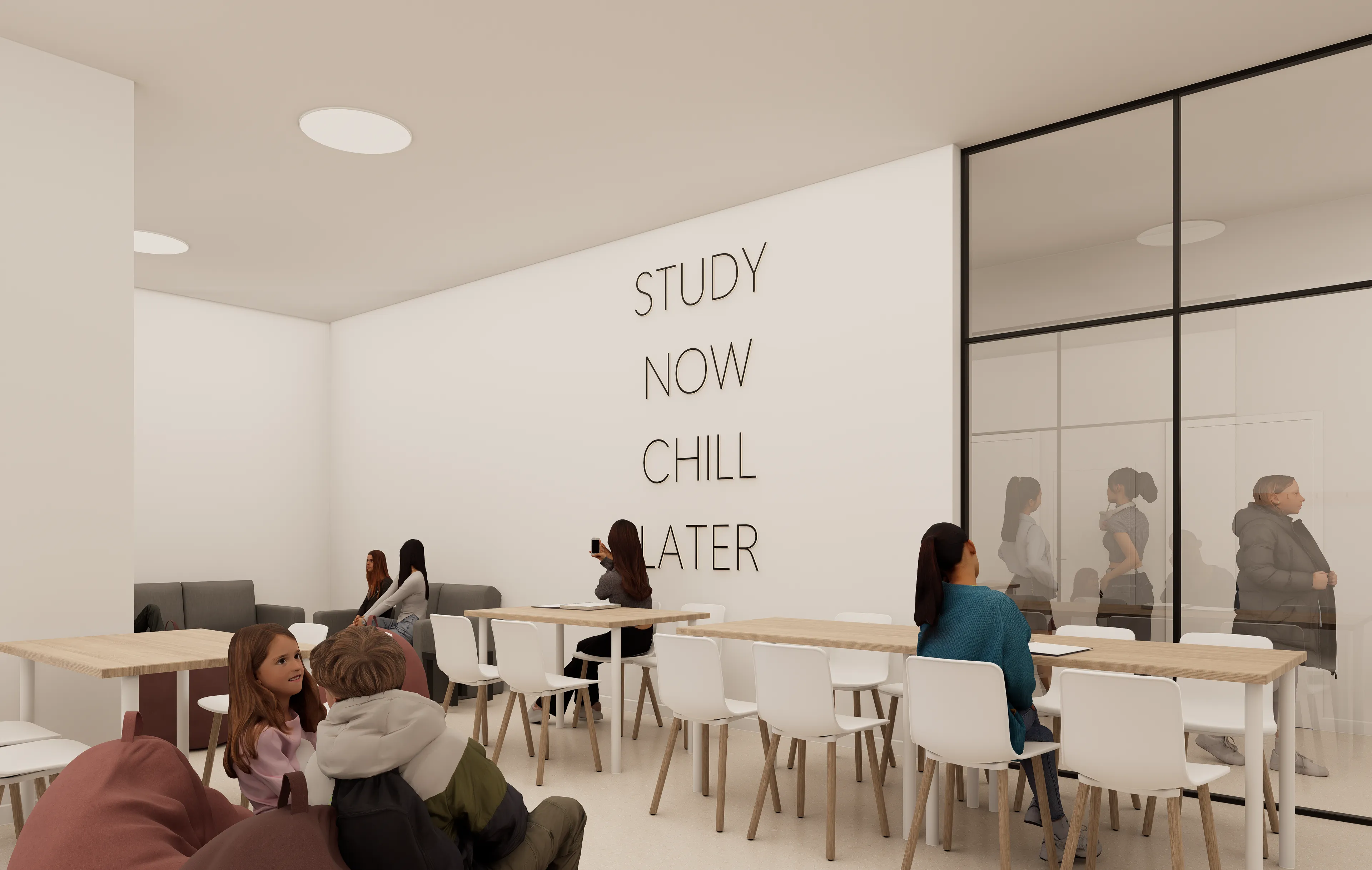 Multifunkční prostor pro učení i relax