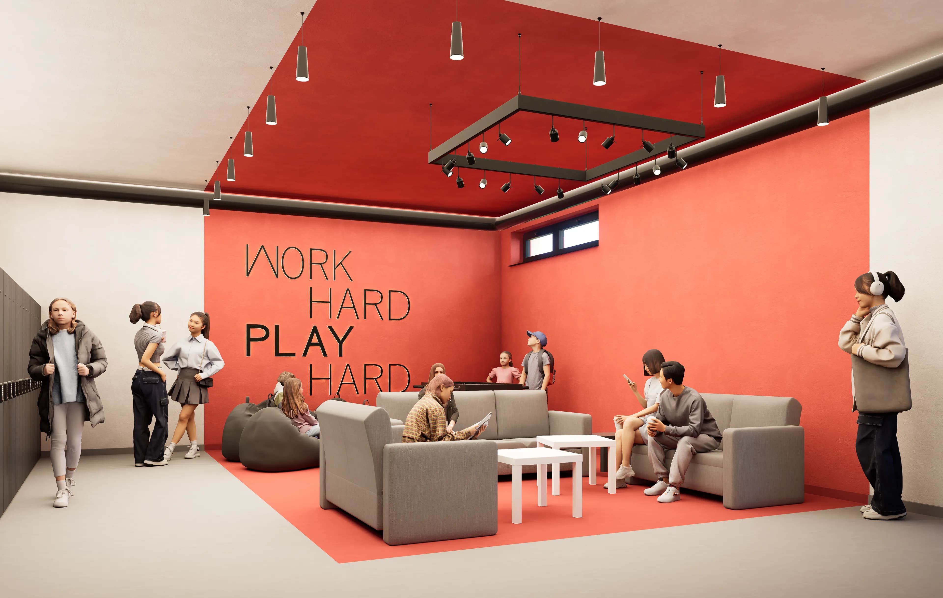 Koutek pro zábavu s posezením